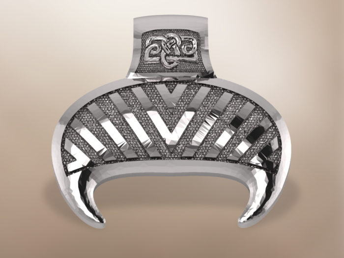 Лунница из серебра